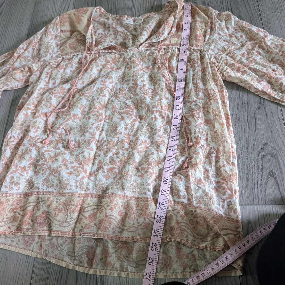 Nani Pani Magnolia Cotton Viole Size Medium/Large Boho Peasant Top - Picture 8 of 9